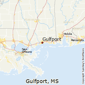 Gulfport,Mississippi Map