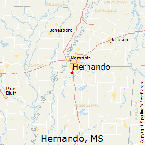 Hernando,Mississippi Map