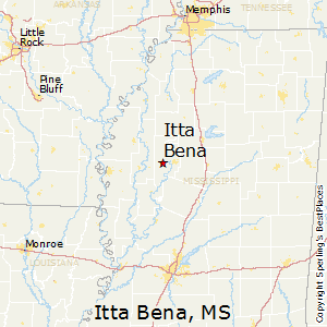 Itta_Bena,Mississippi Map