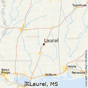 Laurel,Mississippi Map