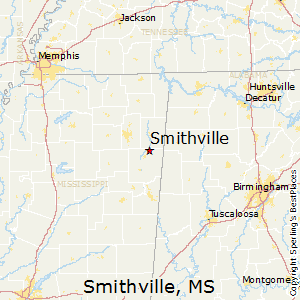 Smithville,Mississippi Map