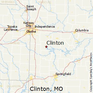Clinton,Missouri Map