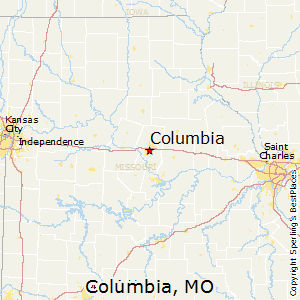 Columbia,Missouri Map