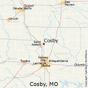 Cosby,Missouri Map
