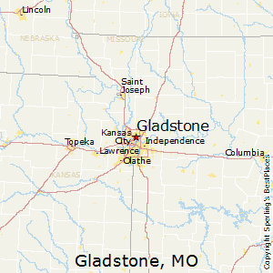 Gladstone,Missouri Map