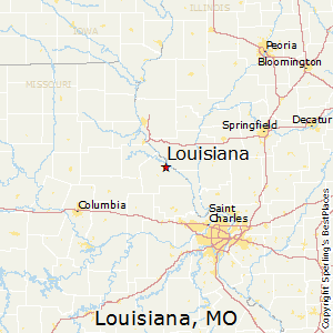 Louisiana,Missouri Map