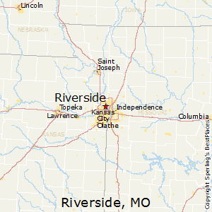 Riverside,Missouri Map