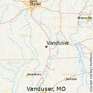 Vanduser,Missouri Map