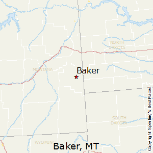 Baker,Montana Map