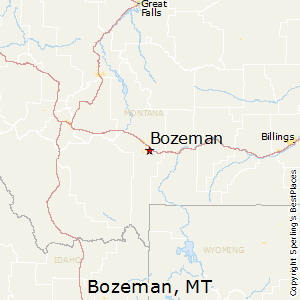 Bozeman,Montana Map