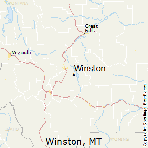 Winston,Montana Map
