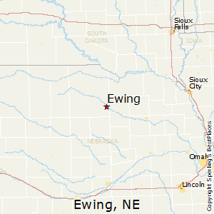 Ewing,Nebraska Map