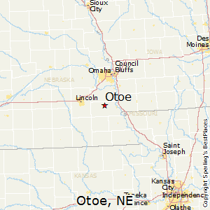 Otoe,Nebraska Map