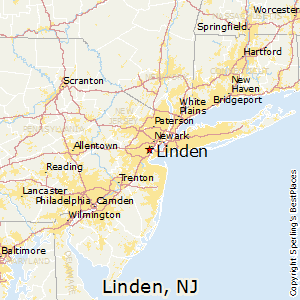 Linden,New Jersey Map
