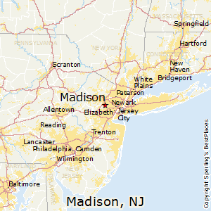 Madison,New Jersey Map