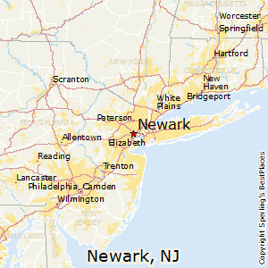 Newark,New Jersey Map