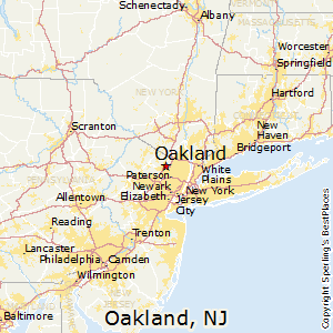 Oakland,New Jersey Map