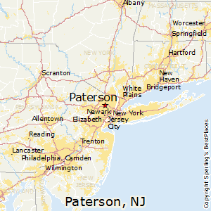 Paterson,New Jersey Map