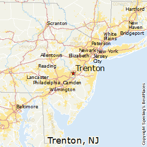 Trenton,New Jersey Map