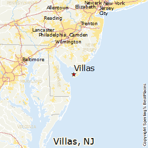 Villas,New Jersey Map