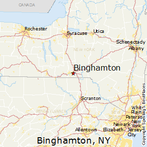 Binghamton,New York Map