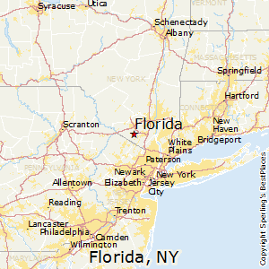 Florida,New York Map