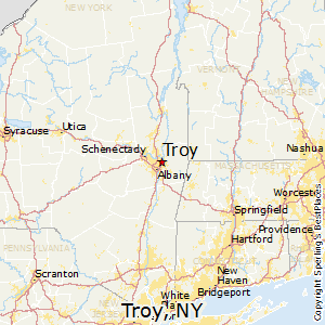 Troy,New York Map