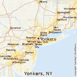Yonkers,New York Map