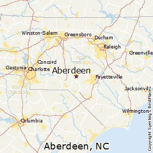 Aberdeen,North Carolina Map