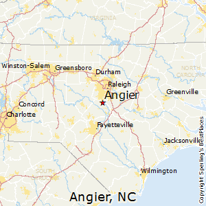 Angier,North Carolina Map