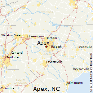 Apex,North Carolina Map