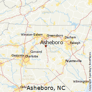 Asheboro,North Carolina Map
