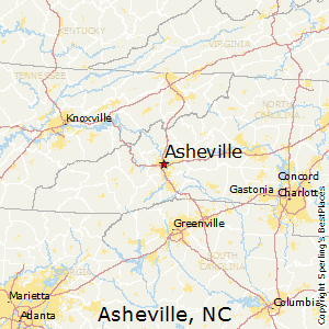Asheville,North Carolina Map