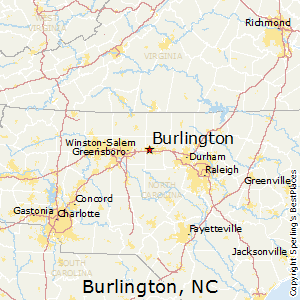 Burlington,North Carolina Map