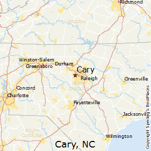 Cary,North Carolina Map