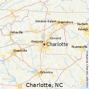 Charlotte,North Carolina Map