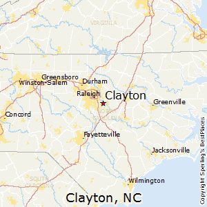 Clayton,North Carolina Map