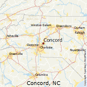 Concord,North Carolina Map