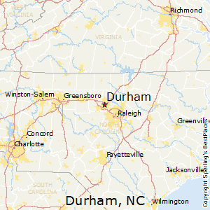 Durham,North Carolina Map