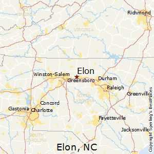 Elon,North Carolina Map