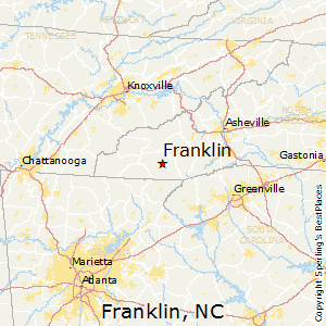 Franklin,North Carolina Map