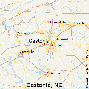 Gastonia,North Carolina Map