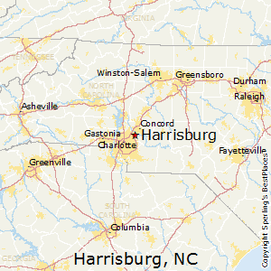 Harrisburg,North Carolina Map