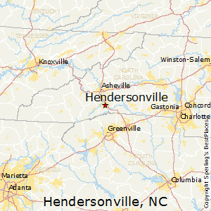 Hendersonville,North Carolina Map