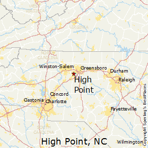 High_Point,North Carolina Map
