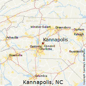 Kannapolis,North Carolina Map