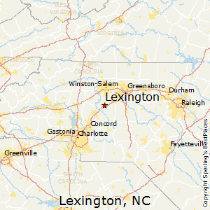 Lexington,North Carolina Map
