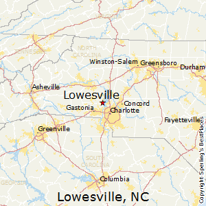 Lowesville,North Carolina Map