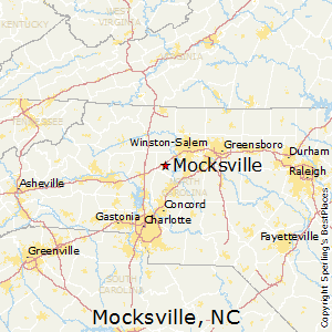 Mocksville,North Carolina Map
