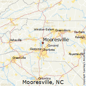 Mooresville,North Carolina Map